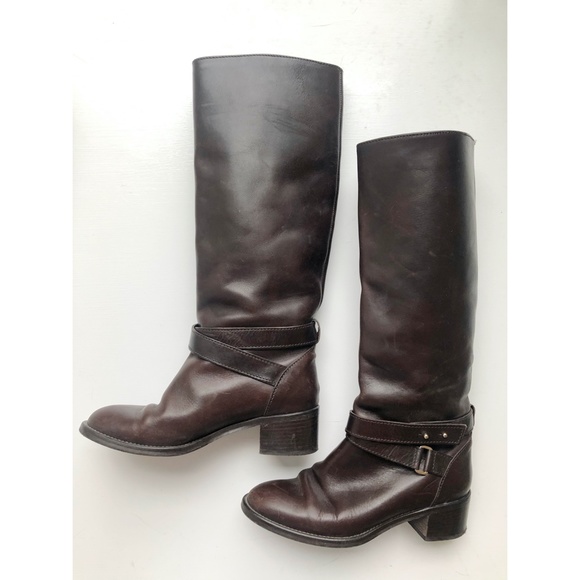 J CREW 'Parker' Leather Knee-High Riding Boots - Picture 1 of 7